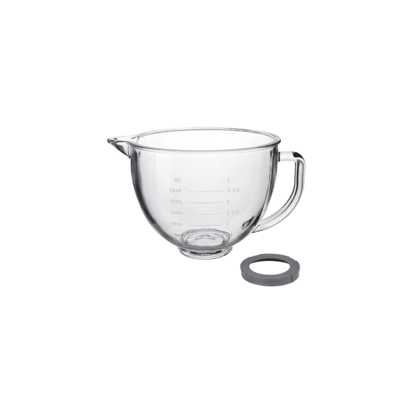 Welikekitchen Glasschüssel 5K5GB für KitchenAid 4,8 l und 4,3 l Küchenmaschinen